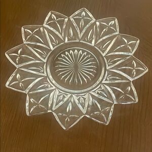 Clear Glass Decorative Plate